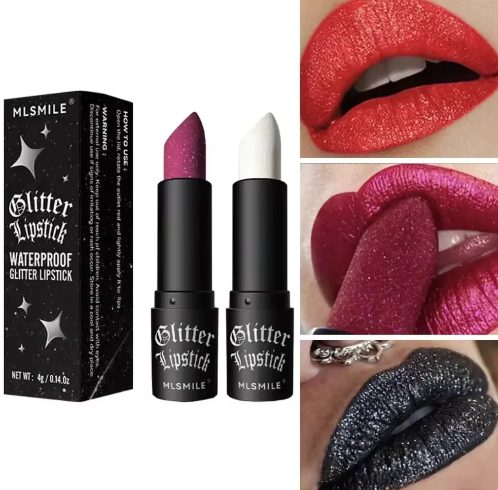 Glitter Luxe: 7-Color Waterproof Moisture-Infused Lipstick Collection Diamond Lipstick