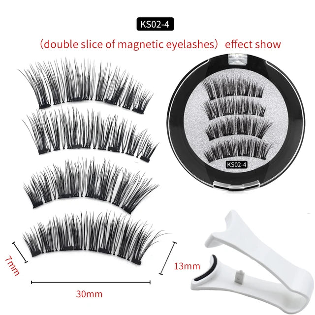 3D Natural Magnetic Eyelashes – Easy-to-Apply, Reusable False Lashes for a Natural or Dramatic Look, No Glue Required