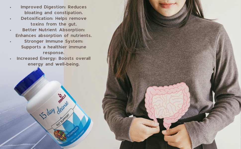 15 Day Cleanse - Support Detox, Weight Loss and Digestion Health | Advanced Gut Cleanse Detox with Senna, Cascara Sagrada & Psyllium Husk, 15 Day Cleanse for Women & Men